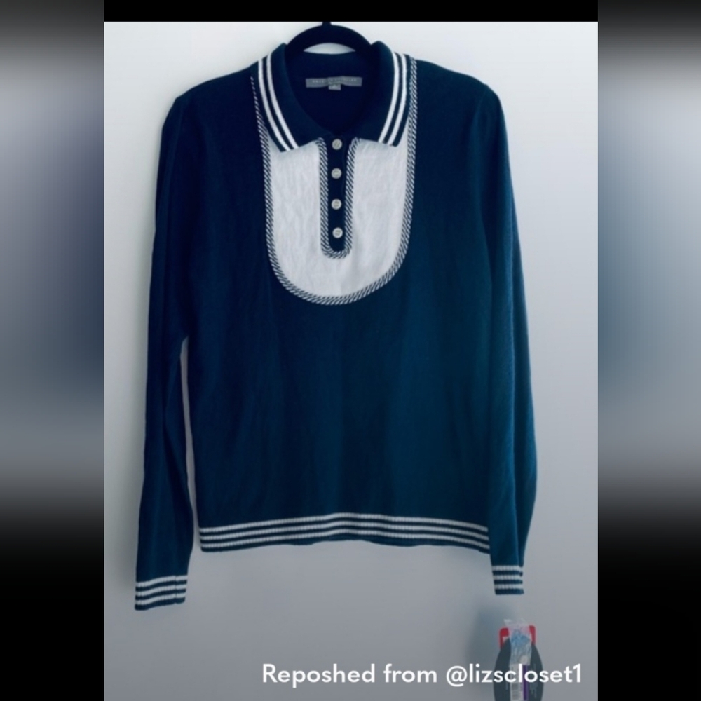 Proenza Schouler For Target Navy and White Sweater